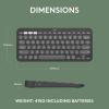 image:imageLogitech Pebble 2 Combo for Mac Wireless Keyboard and Mouse Slim Quiet and Portable Customizable Bluetooth Mouse and Keyboard EasySwitch for macOS iPadOS  Tonal GraphiteGraphite