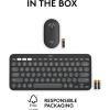 image:imageLogitech Pebble 2 Combo for Mac Wireless Keyboard and Mouse Slim Quiet and Portable Customizable Bluetooth Mouse and Keyboard EasySwitch for macOS iPadOS  Tonal GraphiteGraphite