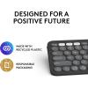 image:imageLogitech Pebble 2 Combo for Mac Wireless Keyboard and Mouse Slim Quiet and Portable Customizable Bluetooth Mouse and Keyboard EasySwitch for macOS iPadOS  Tonal GraphiteGraphite