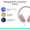 image:imageLogitech Zone Vibe 100 Lightweight Wireless Over Ear Headphones with Noise Canceling Microphone Advanced Multipoint Bluetooth Headset Works with Teams Google Meet Zoom MacPC  RoseRose
