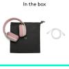 image:imageLogitech Zone Vibe 100 Lightweight Wireless Over Ear Headphones with Noise Canceling Microphone Advanced Multipoint Bluetooth Headset Works with Teams Google Meet Zoom MacPC  RoseRose