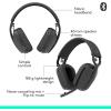 image:imageLogitech Zone Vibe 100 Lightweight Wireless Over Ear Headphones with Noise Canceling Microphone Advanced Multipoint Bluetooth Headset Works with Teams Google Meet Zoom MacPC  RoseGraphite