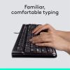 image:imageLogitech MK120 Wired Keyboard and Mouse Combo for Windows Optical Wired Mouse FullSize Keyboard USB PlugandPlay Compatible with PC Laptop  Black