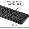 image:imageLogitech MK120 Wired Keyboard and Mouse Combo for Windows Optical Wired Mouse FullSize Keyboard USB PlugandPlay Compatible with PC Laptop  Black