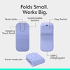 image:imageLogitech Mobi Fold Foldable Wireless Mouse with Touch Scroll  Lilac  Quiet clicks 4K DPI Bluetooth Fast Pair works with Chromebook PC Mac