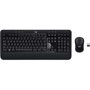 image:imageLogitech Advanced Wireless Keyboard and Mouse Combo  Full Size Keyboard and Mouse Bundle Black Renewed